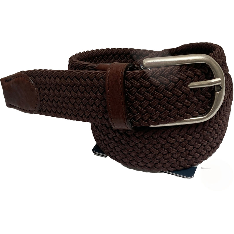 Sea Ranch Hall Braided Leather Belt Belts Dark Brown