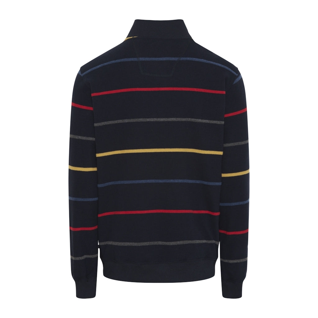 Sea Ranch Hamilton Half Zip Sweatshirt Sweats Dark Navy Multi Stripe