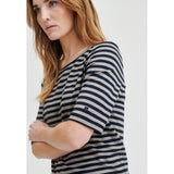 Redgreen Women Hedy kortærmet T-shirt Short Sleeve Tee 123 Sand Stripe