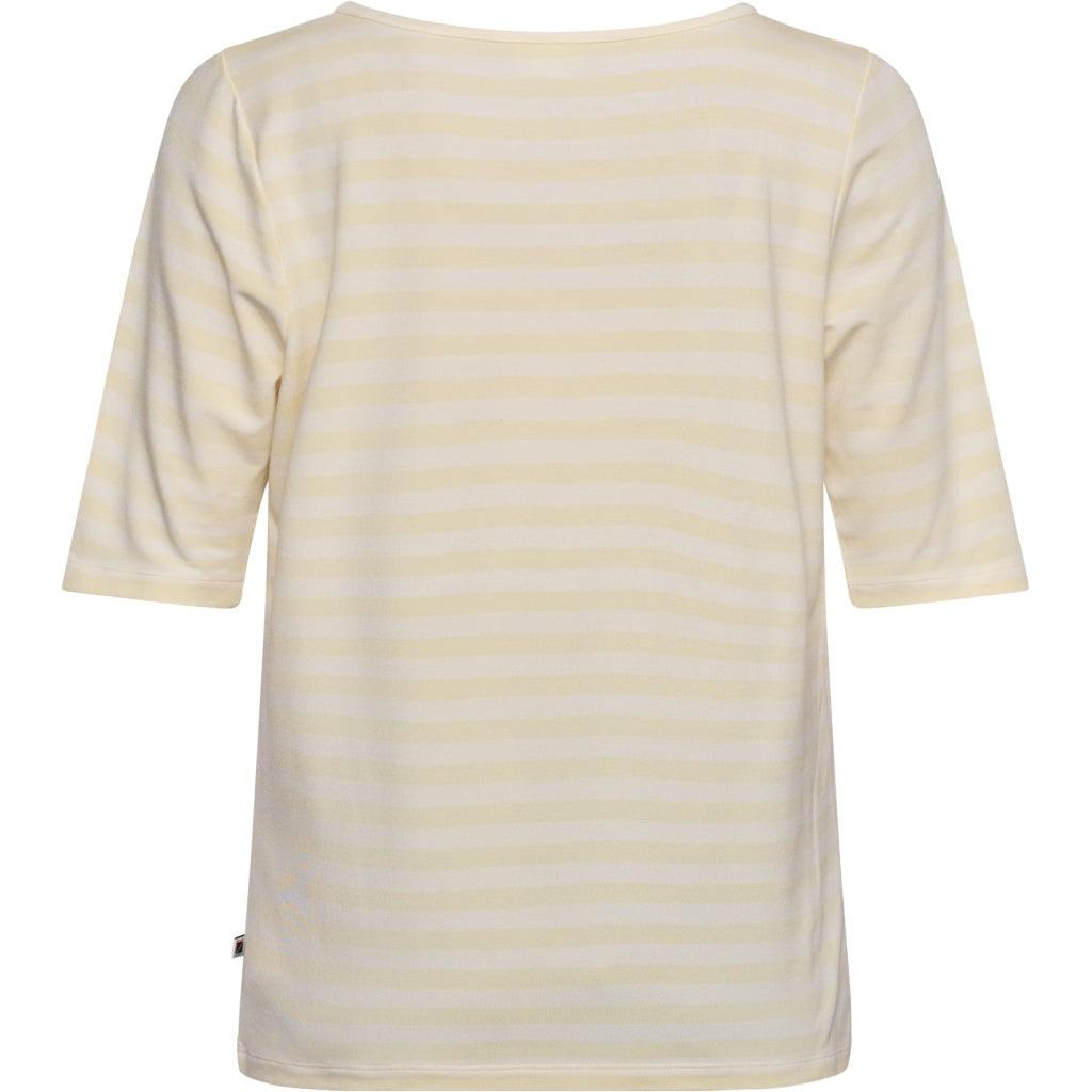 Redgreen Women Hedy kortærmet T-shirt Short Sleeve Tee 130 Yellow Pastel Stripe