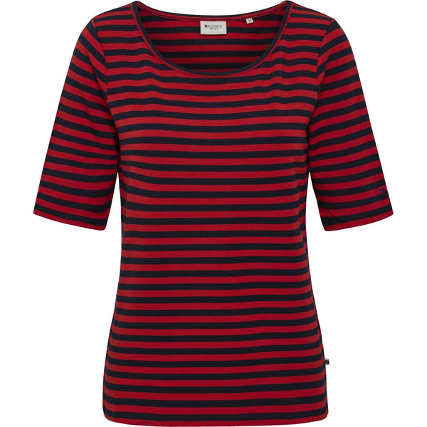 Redgreen Women Hedy kortærmet T-shirt Short Sleeve Tee 146 Mid Red Stripe