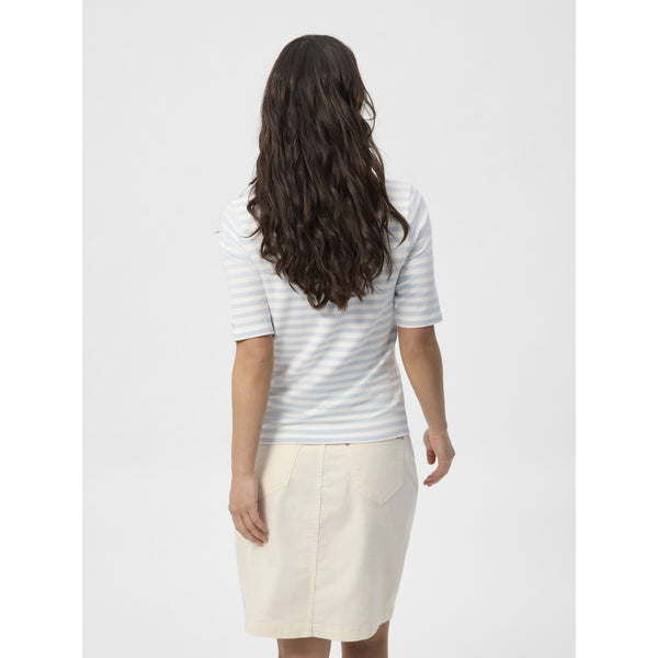 Redgreen Women Hedy kortærmet T-shirt Short Sleeve Tee 160 Sky Blue Stripe