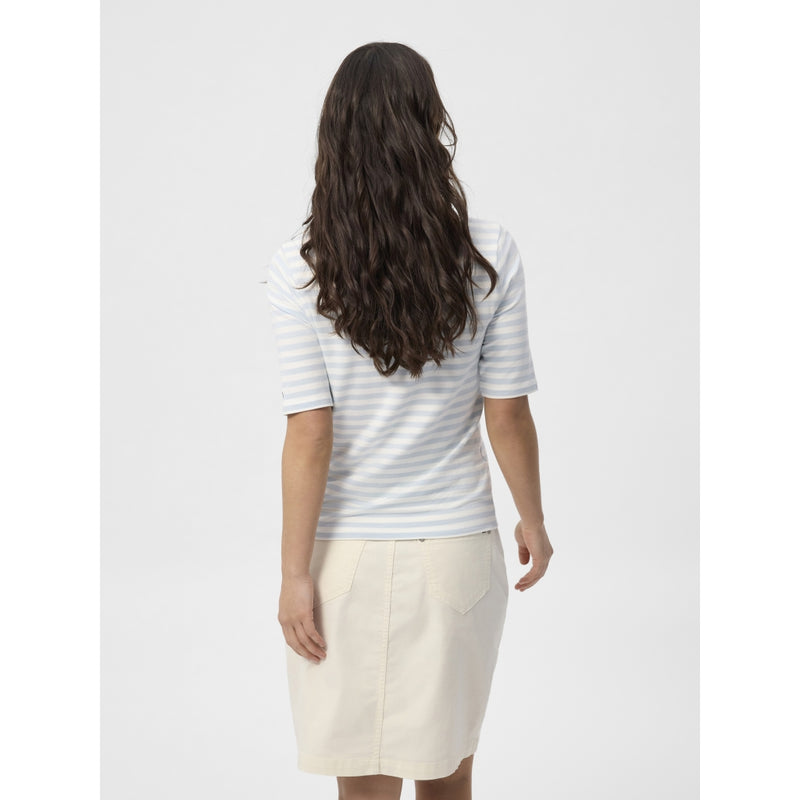 Redgreen Women Hedy kortærmet T-shirt Short Sleeve Tee 160 Sky Blue Stripe