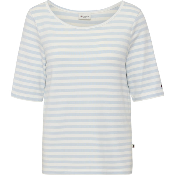 Redgreen Women Hedy kortærmet T-shirt Short Sleeve Tee 160 Sky Blue Stripe