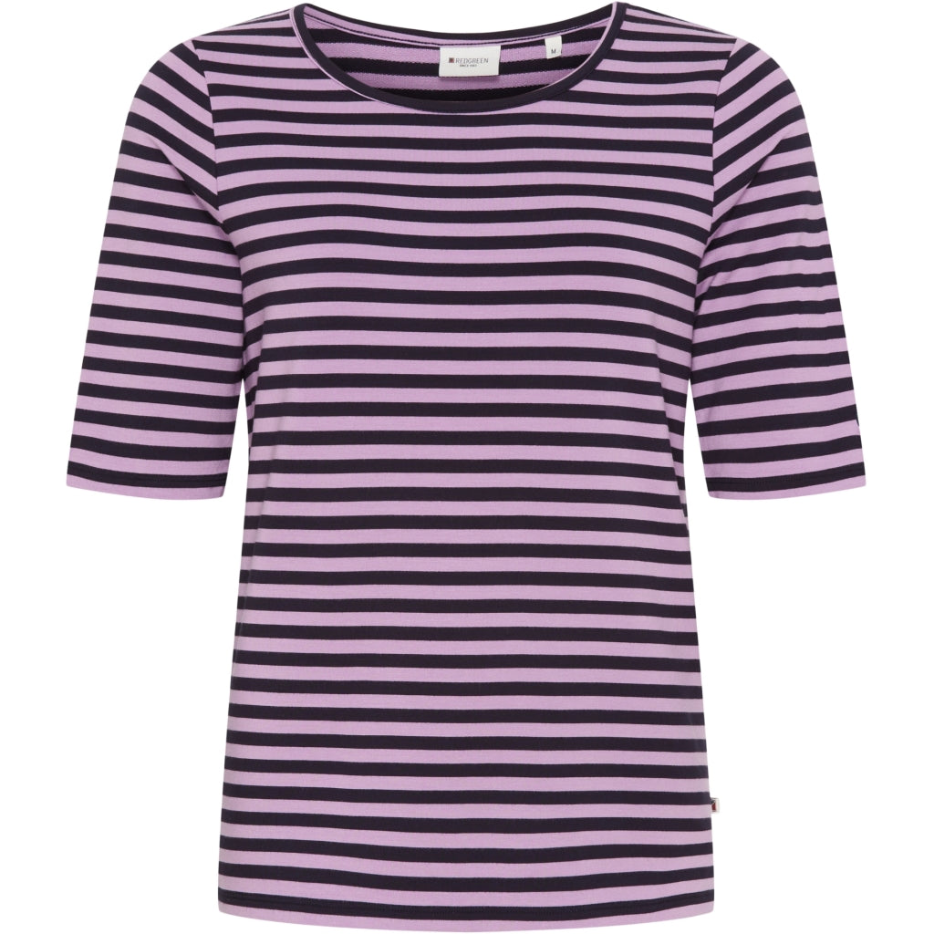 Redgreen Women Hedy kortærmet T-shirt Short Sleeve Tee 183 Violet Stripe