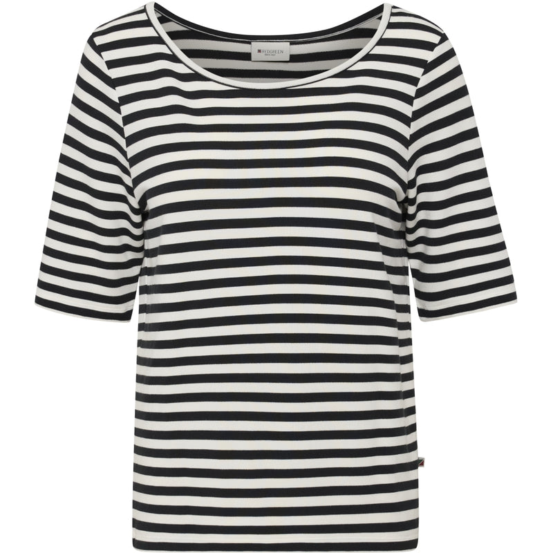 Redgreen Women Hedy kortærmet T-shirt Short Sleeve Tee 199 Black Stripe