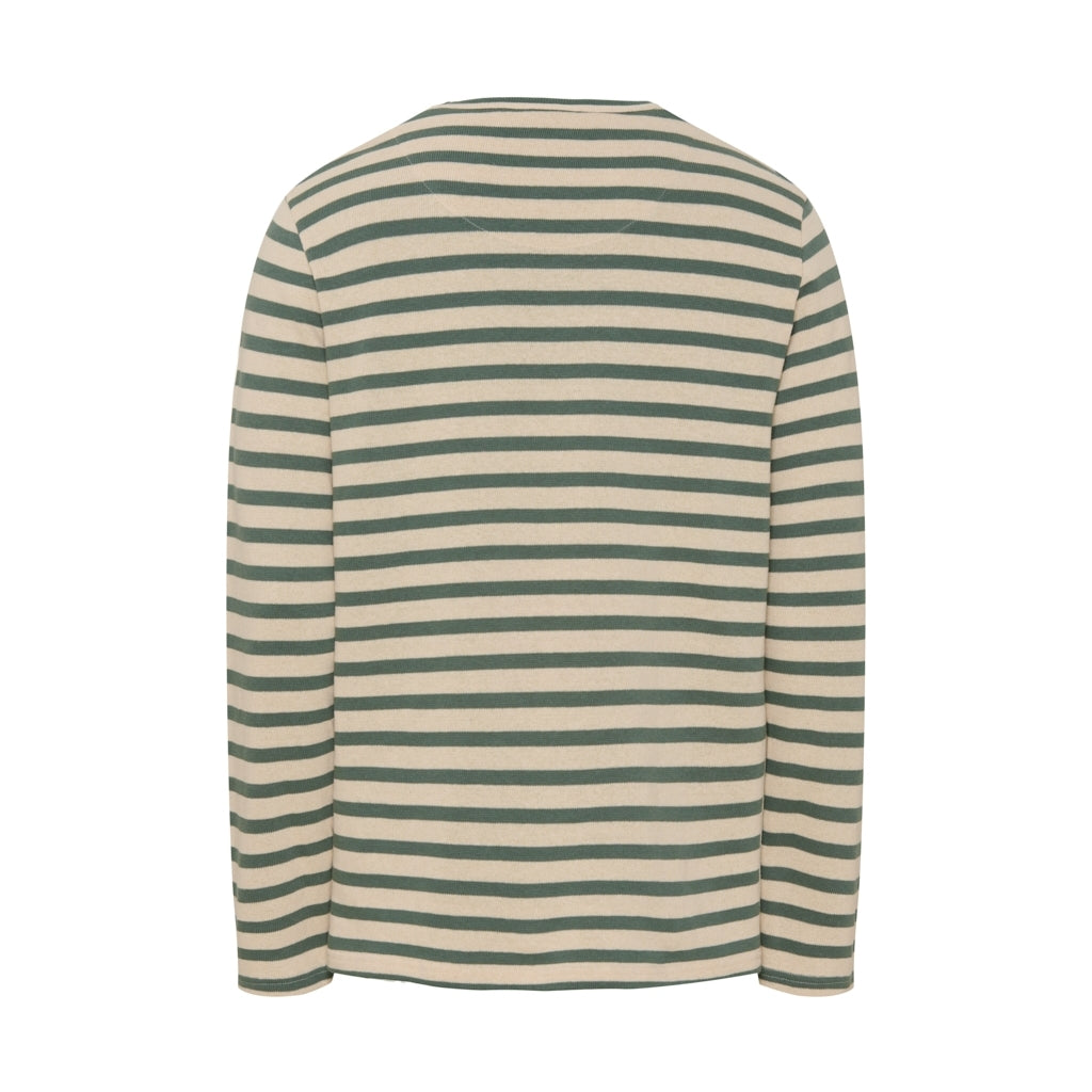 Sea Ranch Hugo Striped Long Sleeve Tee Long Sleeve Tee 5027 Ecru/Duck Green