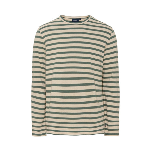 Sea Ranch Hugo Striped Long Sleeve Tee Long Sleeve Tee 5027 Ecru/Duck Green