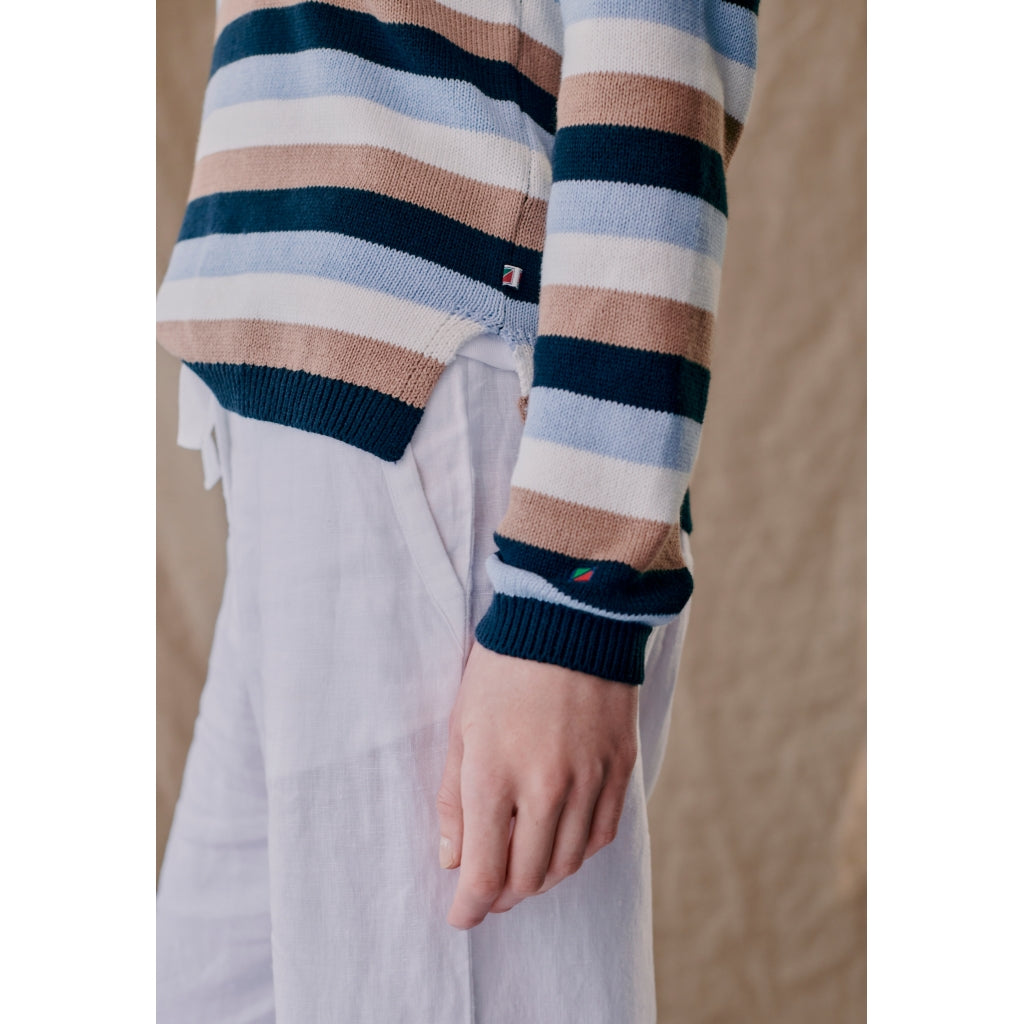 Redgreen Women Jente Knit Knit 161 Sky Blue Stripe