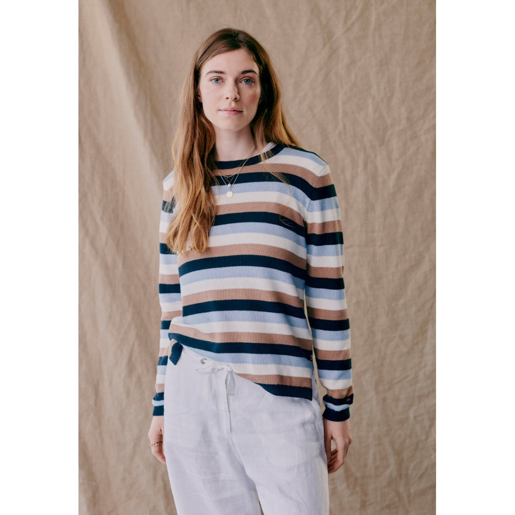 Redgreen Women Jente Knit Knit 161 Sky Blue Stripe