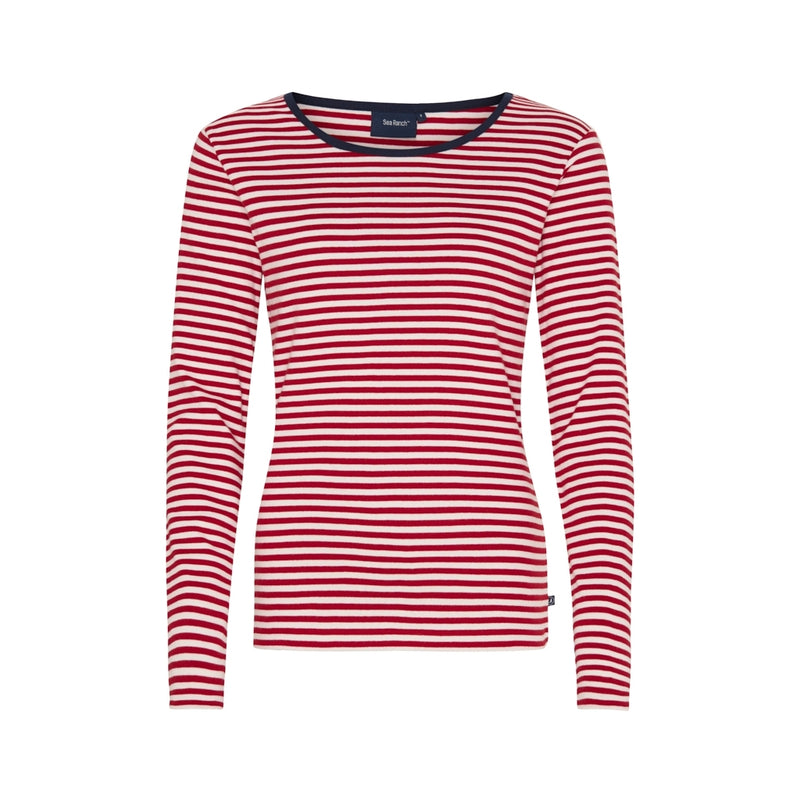 Sea Ranch Josefine Long Sleeve T-shirt Long Sleeve Tee SR Red/Pearl