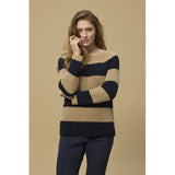 Redgreen Women Kimberly Knit Knit 124 Mid Sand Stripe