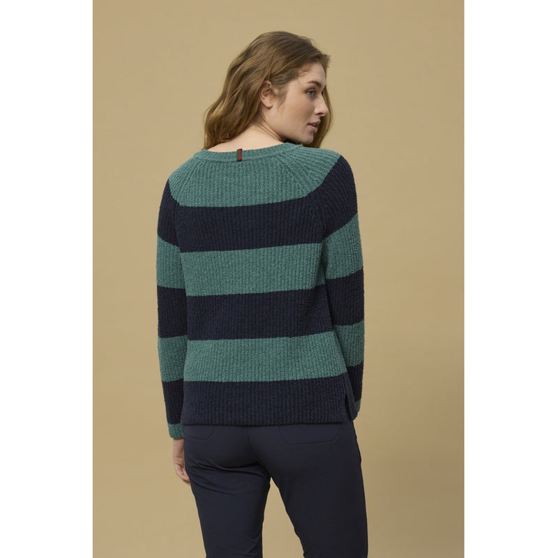 Redgreen Women Kimberly Knit Knit 176 Mid Green Stripe