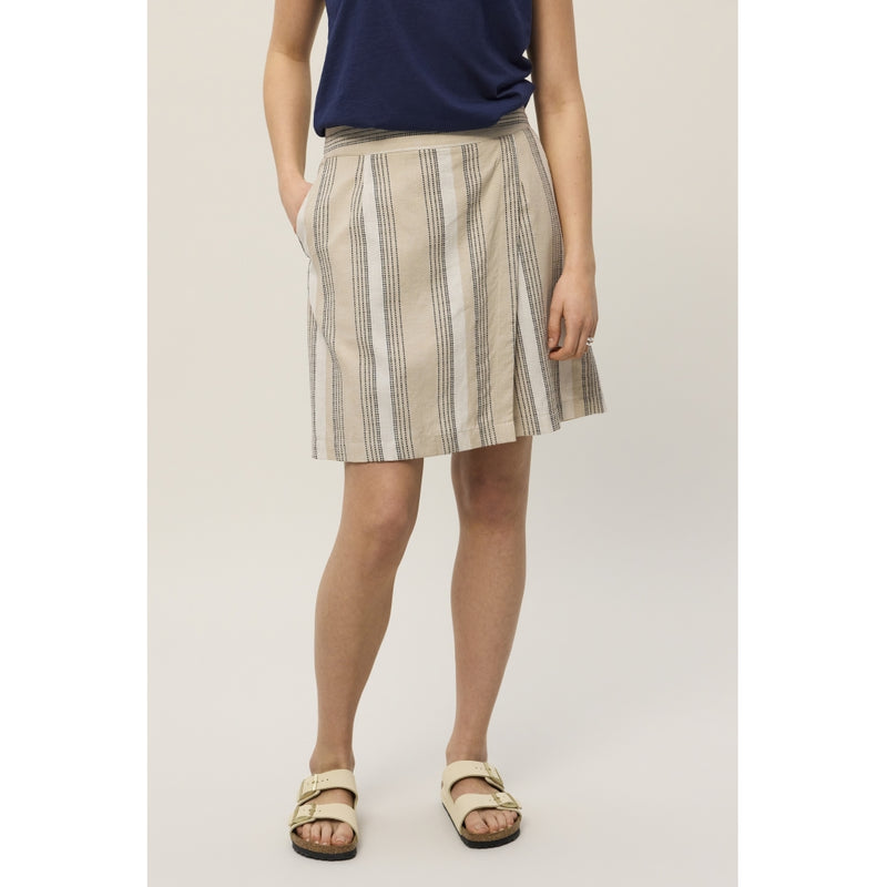 Redgreen Women Larissa Skorts Pants and Shorts 122 Light Sand Stripe