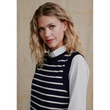 Redgreen Women Lera Knit Vest Knit 169 Dark Navy Stripe