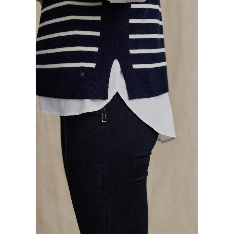Redgreen Women Lera Knit Vest Knit 169 Dark Navy Stripe