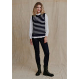 Redgreen Women Lera Knit Vest Knit 169 Dark Navy Stripe