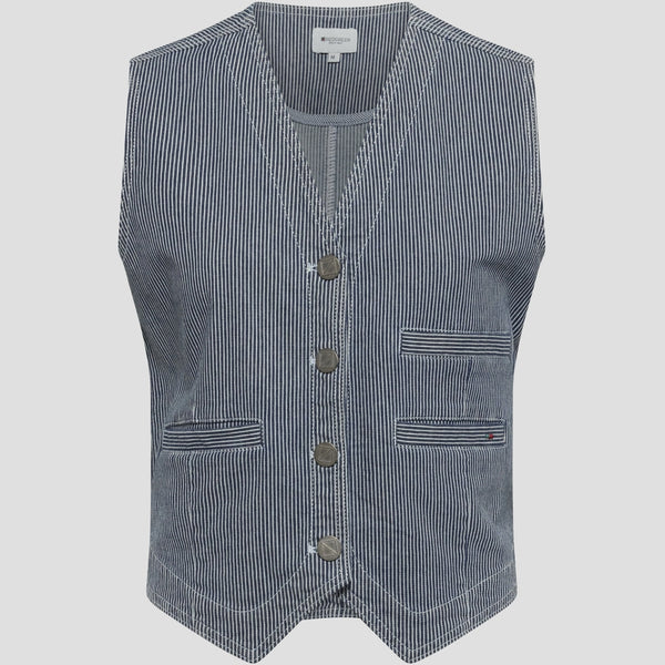 Redgreen Women Letty Vest Vest 166 Denim Stripe