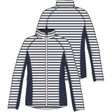 Sea Ranch Linn Full Zipper Long Sleeve Tee Pearl/SR Navy