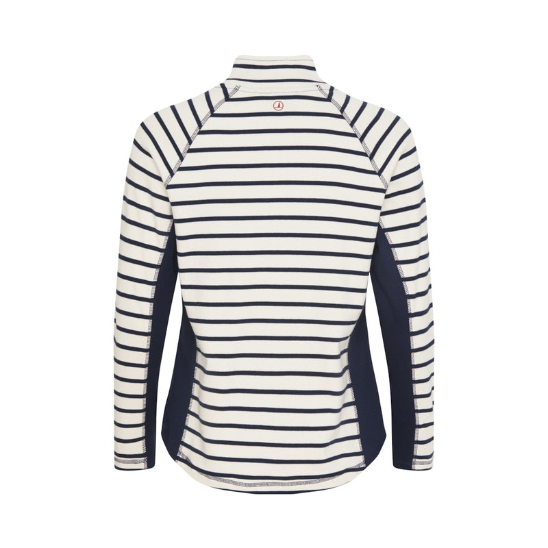 Sea Ranch Linn Full Zipper Long Sleeve Tee Pearl/SR Navy