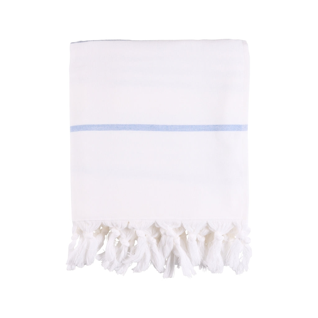 Sea Ranch Long Beach Towel Towels White/SR Navy