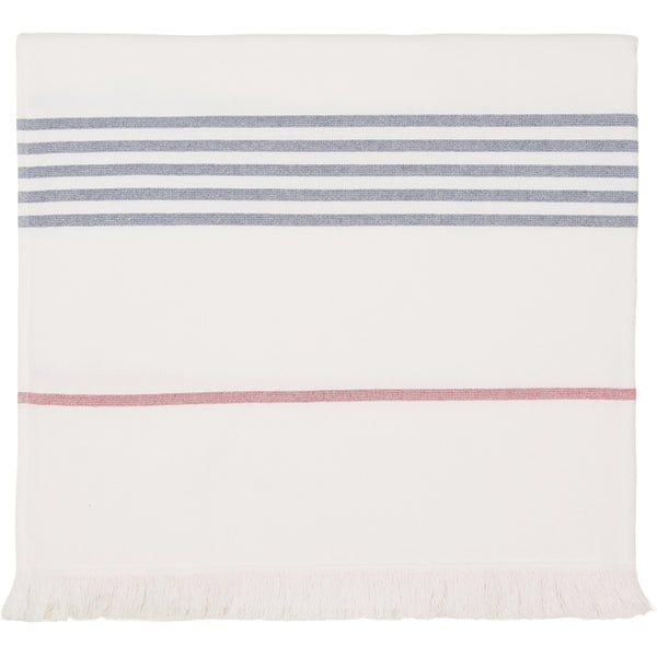 Sea Ranch Long Beach Towel Towels White/True Red/Dark Navy