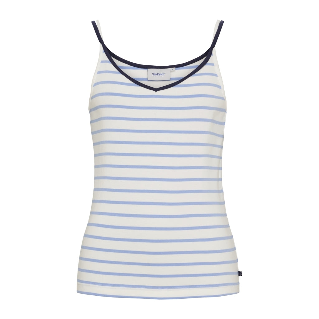 Sea Ranch Lorna Tank Top Blouse 4206 Vista Blue/Pearl