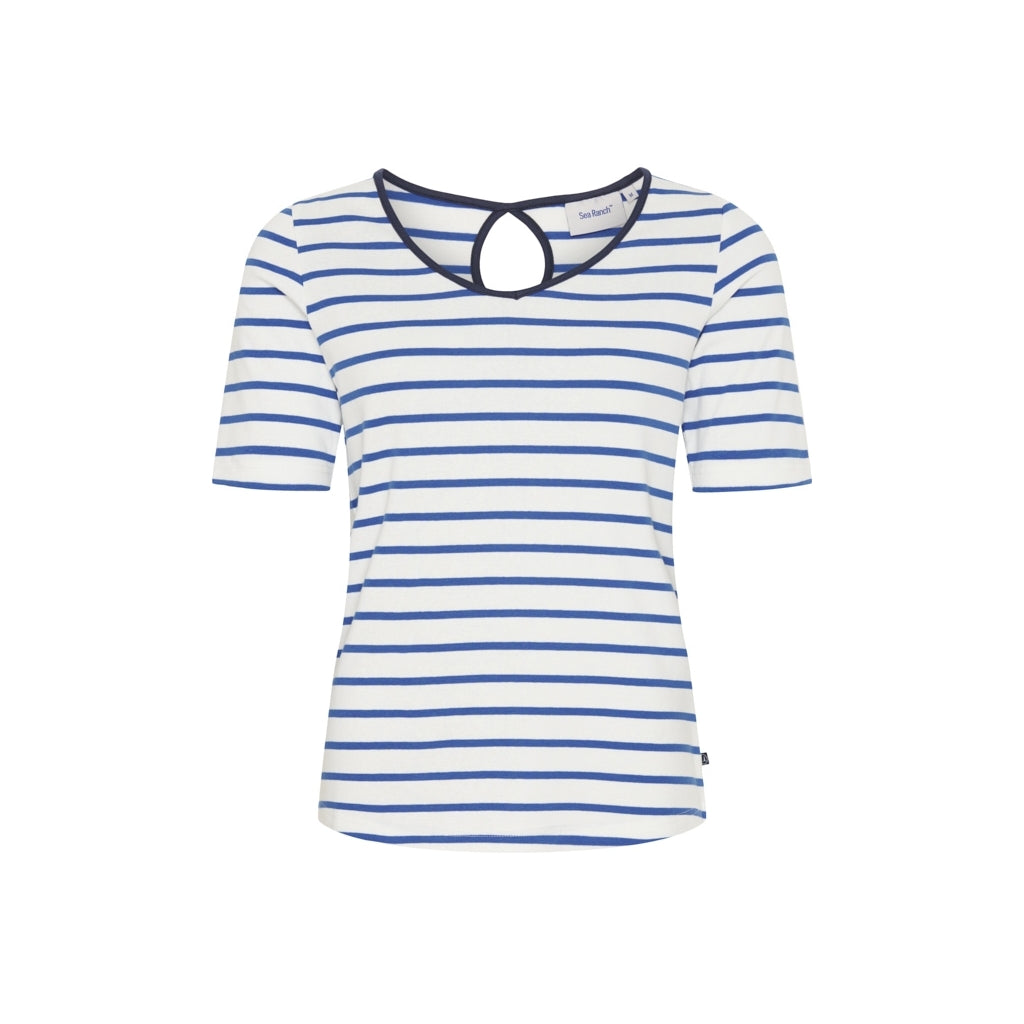 Sea Ranch Lou Tee Short Sleeve Tee 1103 Pearl / Olympian Blue