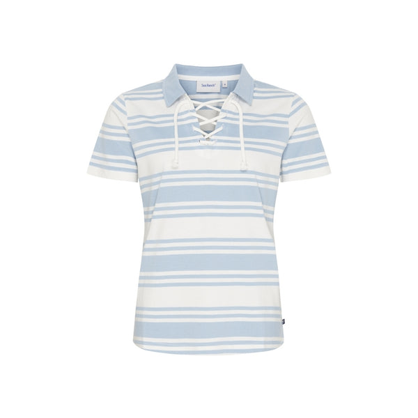 Sea Ranch Lynne Jersey Polo Polo Shirts 1101 Pearl / Powder Blue