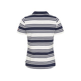 Sea Ranch Lynne Jersey Polo Polo Shirts Pearl/SR Navy