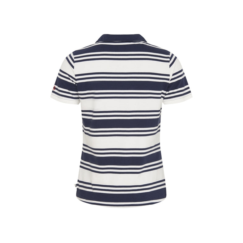 Sea Ranch Lynne Jersey Polo Polo Shirts Pearl/SR Navy