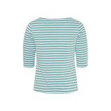 Sea Ranch Marina tee with UV protection Long Sleeve Tee 4211 Aqua Blue/White