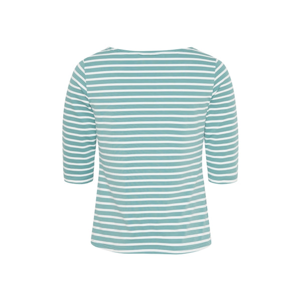 Sea Ranch Marina tee with UV protection Long Sleeve Tee 4211 Aqua Blue/White