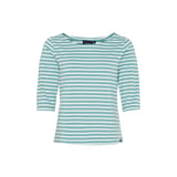 Sea Ranch Marina tee with UV protection Long Sleeve Tee 4211 Aqua Blue/White