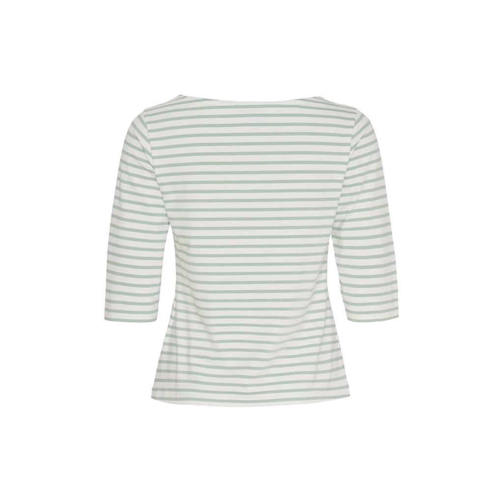 Sea Ranch Marina tee with UV protection Long Sleeve Tee 1126 White / Pastel Green