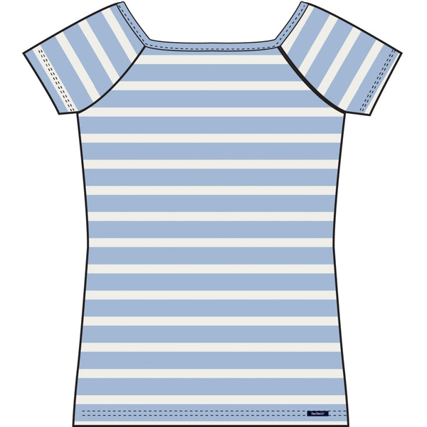 Sea Ranch Melanie Striped Short Sleeve Tee Short Sleeve Tee 4236 Cashmere Blue / Pearl