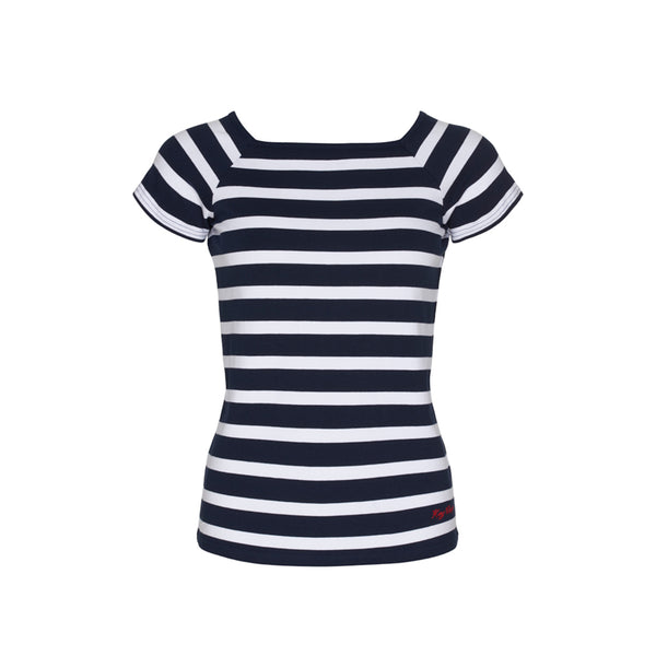 Sea Ranch Melanie Striped Short Sleeve Tee Short Sleeve Tee SR Navy/Pearl
