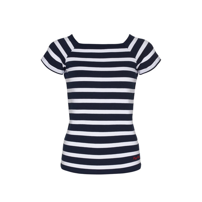 Sea Ranch Melanie Striped Short Sleeve Tee Short Sleeve Tee SR Navy/Pearl