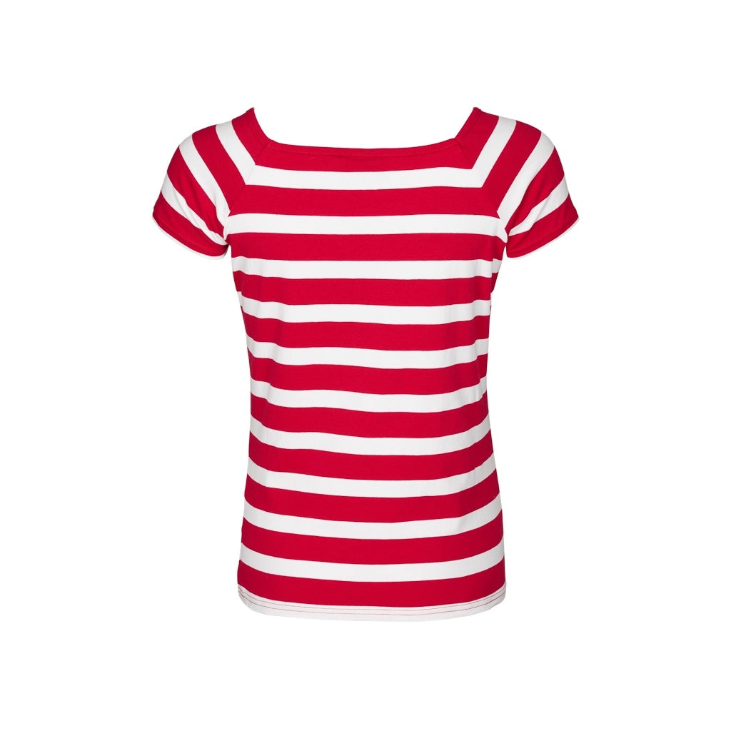 Sea Ranch Melanie Striped Short Sleeve Tee Short Sleeve Tee SR Red/Pearl