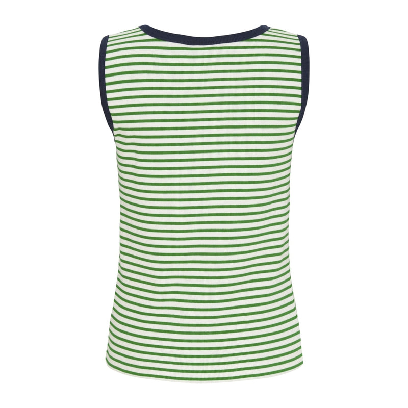 Sea Ranch Neel Tank Top Short Sleeve Tee 1100 Pearl / Green