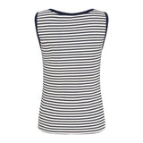 Sea Ranch Neel Tank Top Short Sleeve Tee Pearl/SR Navy