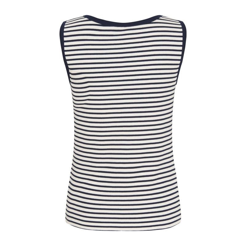 Sea Ranch Neel Tank Top Short Sleeve Tee Pearl/SR Navy