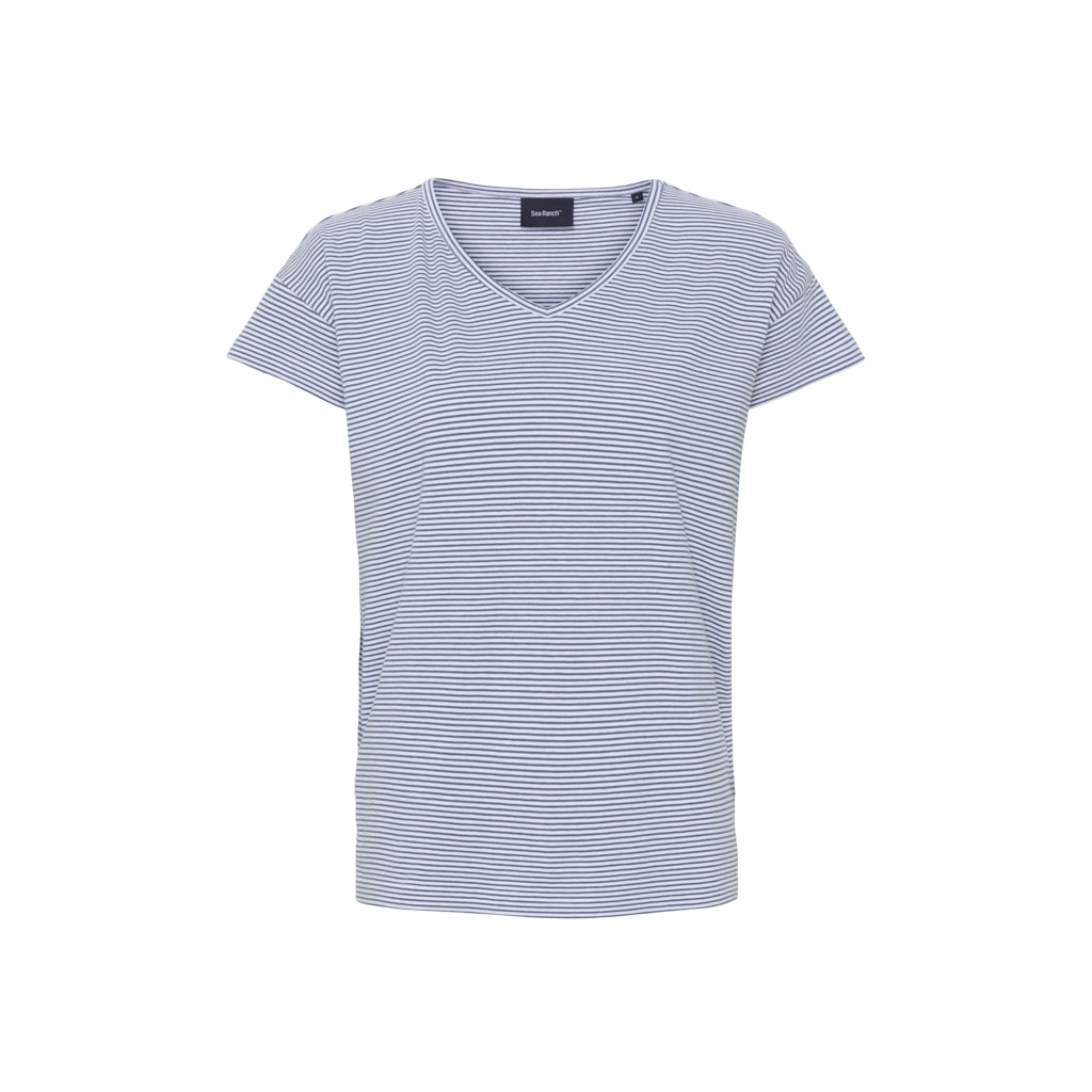 Sea Ranch Nellie T-shirt Short Sleeve Tee 1084 White/Federal Blue
