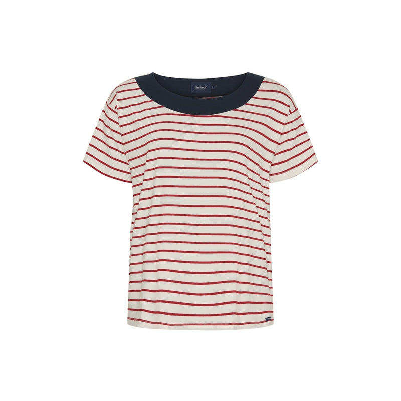 Sea Ranch Patrizia Short Sleeve Tee Short Sleeve Tee Pearl/SR Red