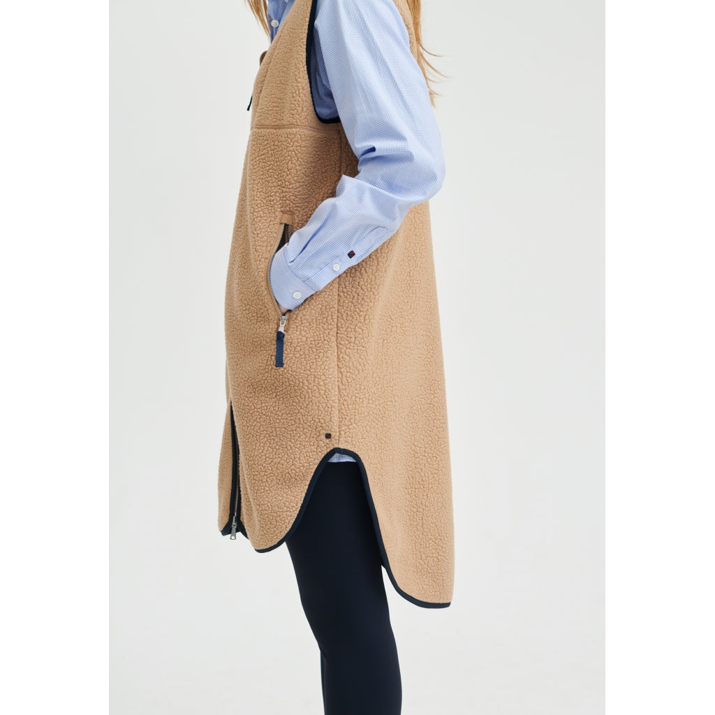 Redgreen Women Pile Vest Fleece Vest Dark Sand