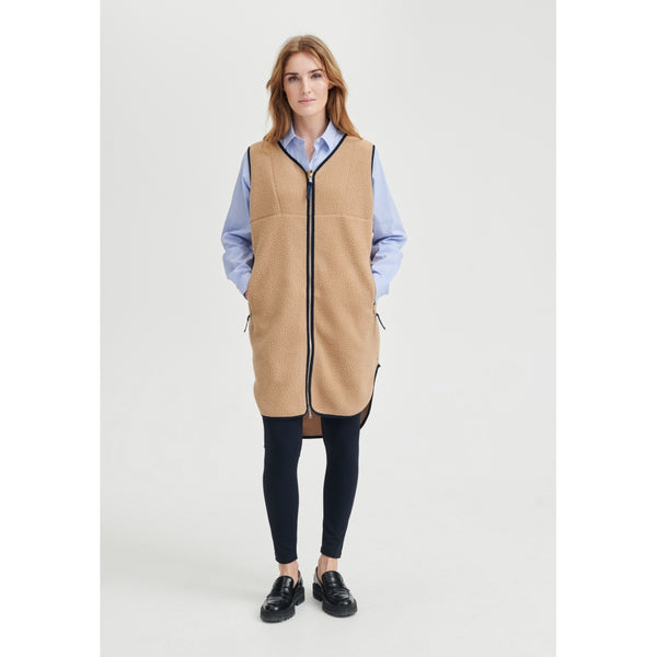 Redgreen Women Pile Vest Fleece Vest Dark Sand