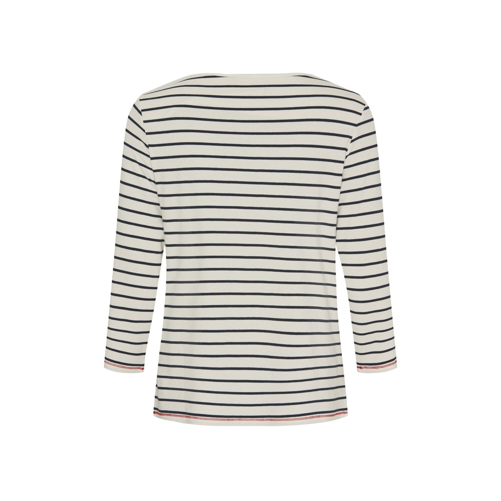 Sea Ranch Pippa Tee Long Sleeve Tee Pearl/Dark Navy
