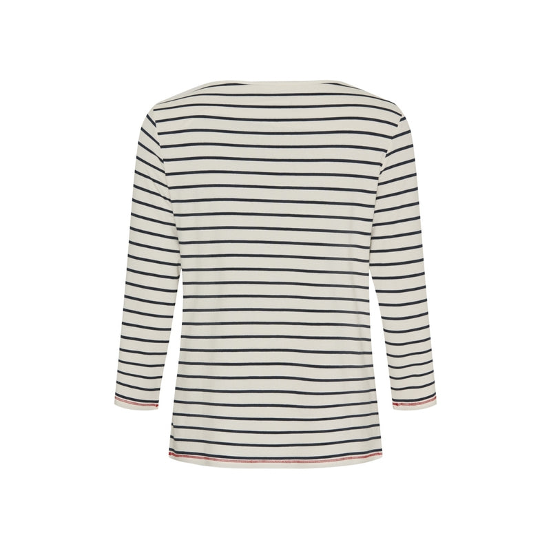 Sea Ranch Pippa Tee Long Sleeve Tee Pearl/Dark Navy