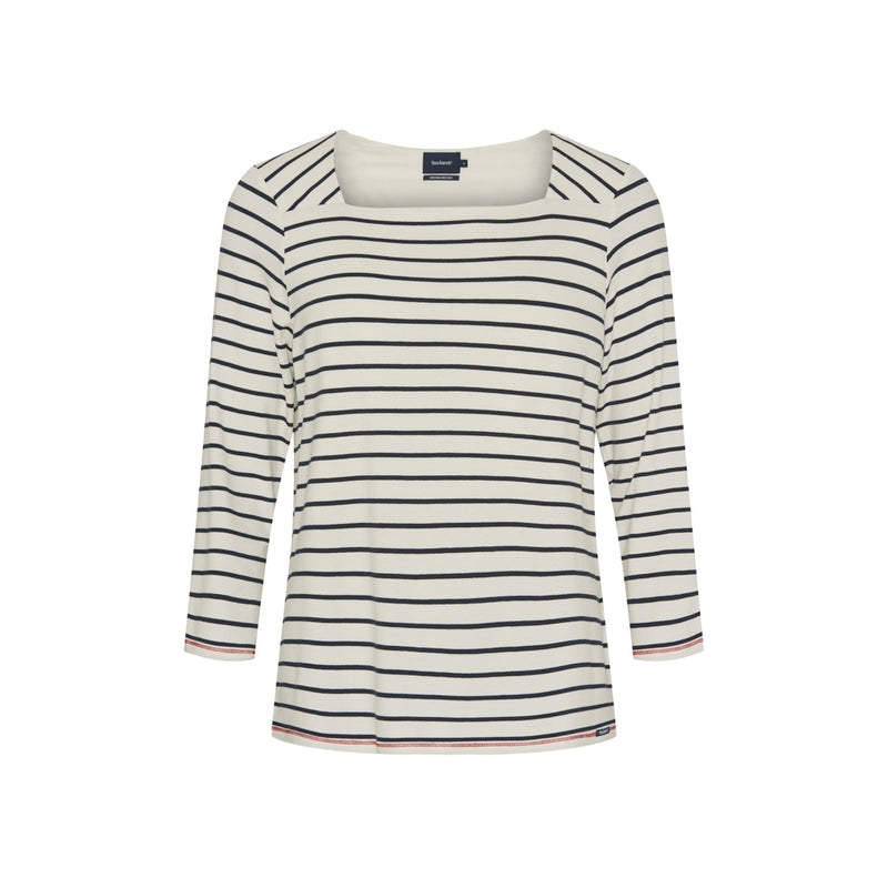 Sea Ranch Pippa Tee Long Sleeve Tee Pearl/Dark Navy