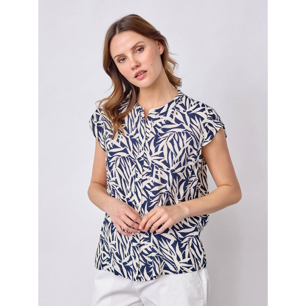 Redgreen Women RG_Allie Blouse Navy Pattern
